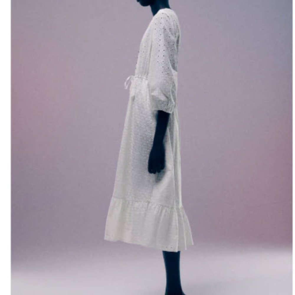 NEW WITH TAGS  ZARA DRESS WITH CUTWORK EMBROIDERY - Picture 5 of 10